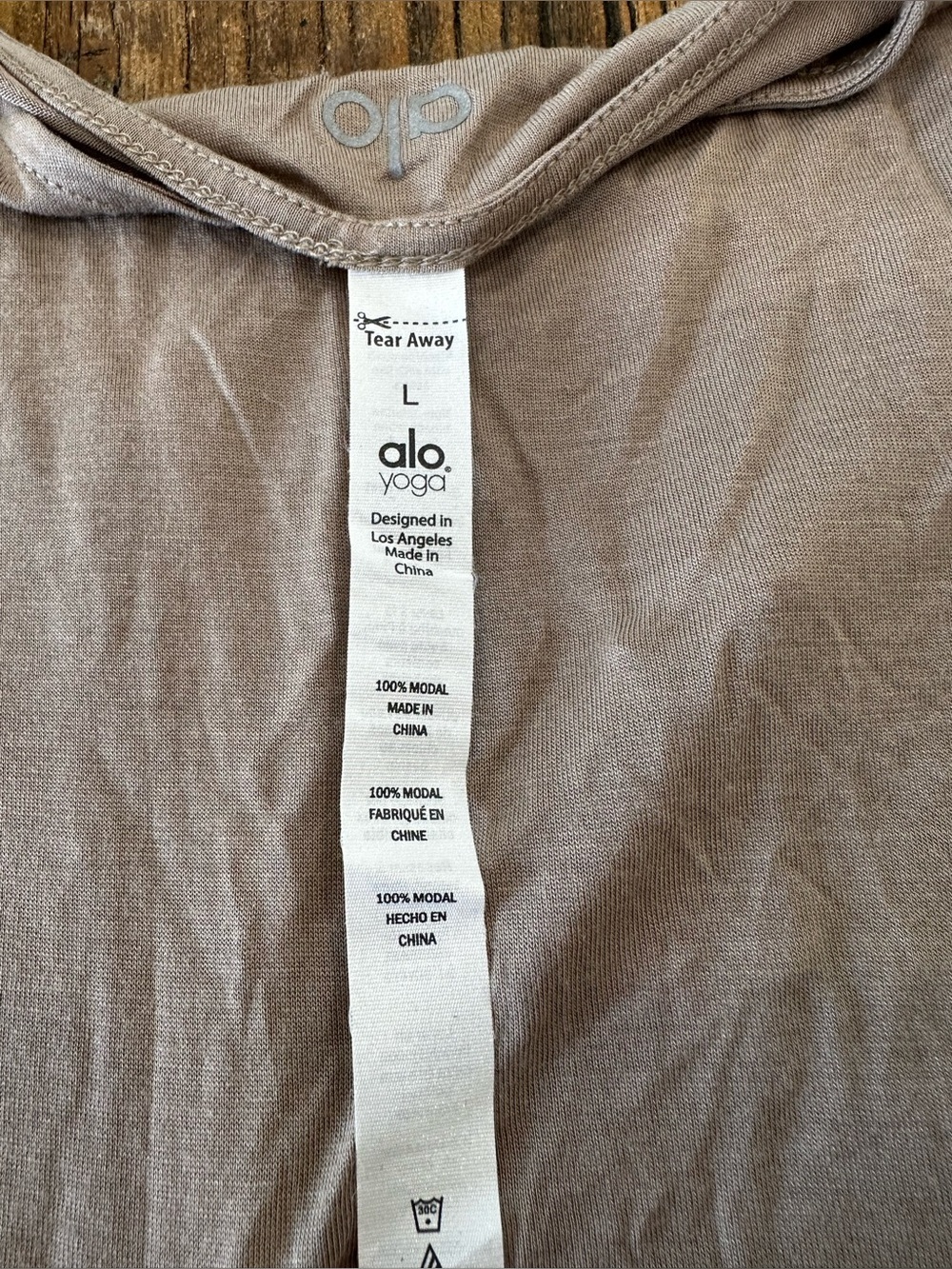 ALO Yoga Short Sleeve Modal Top - Taupe nude cream - Picture 3 of 6